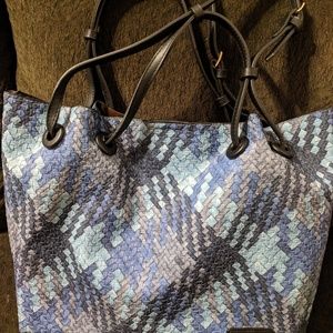 Blue Tote with Shoulder Bag
